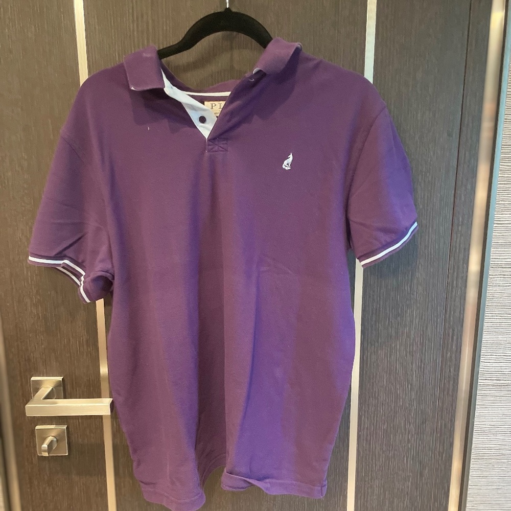 PINK polo shirt, short sleeves, XL